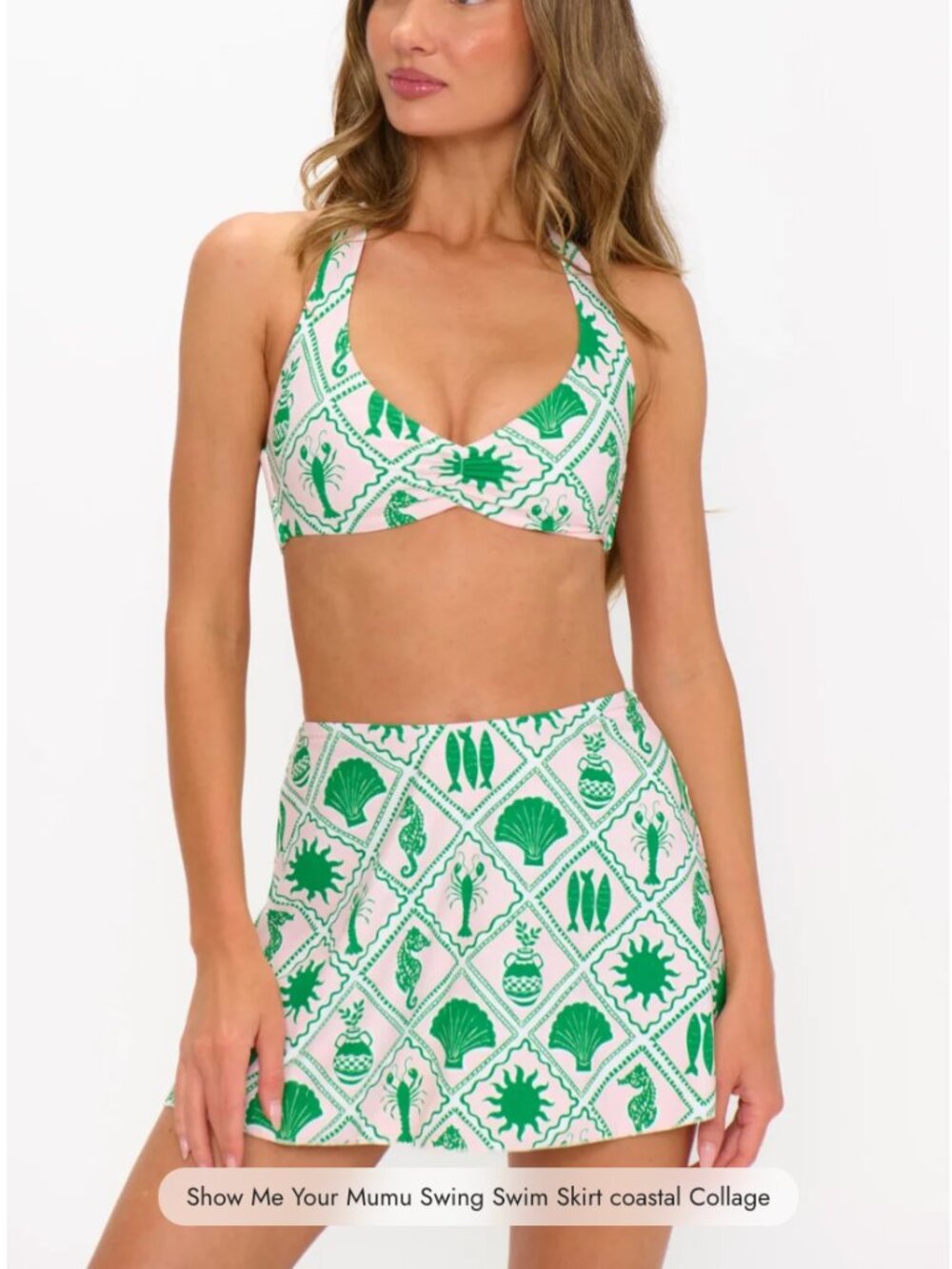 NWT!! Show me your Mumu Swing Swim Skirt-Coastal Collage